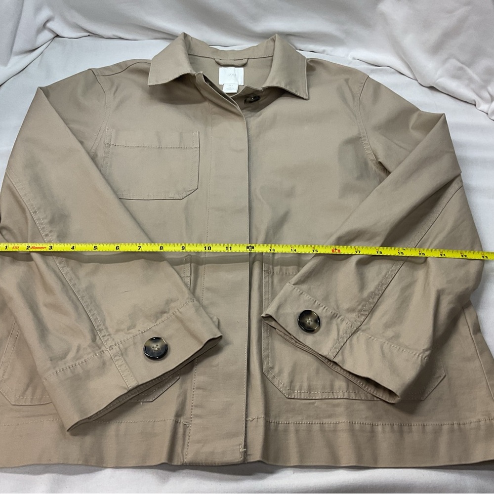 H&M Women's Tan Brown Light Utility Jacket, Zip U… - image 5